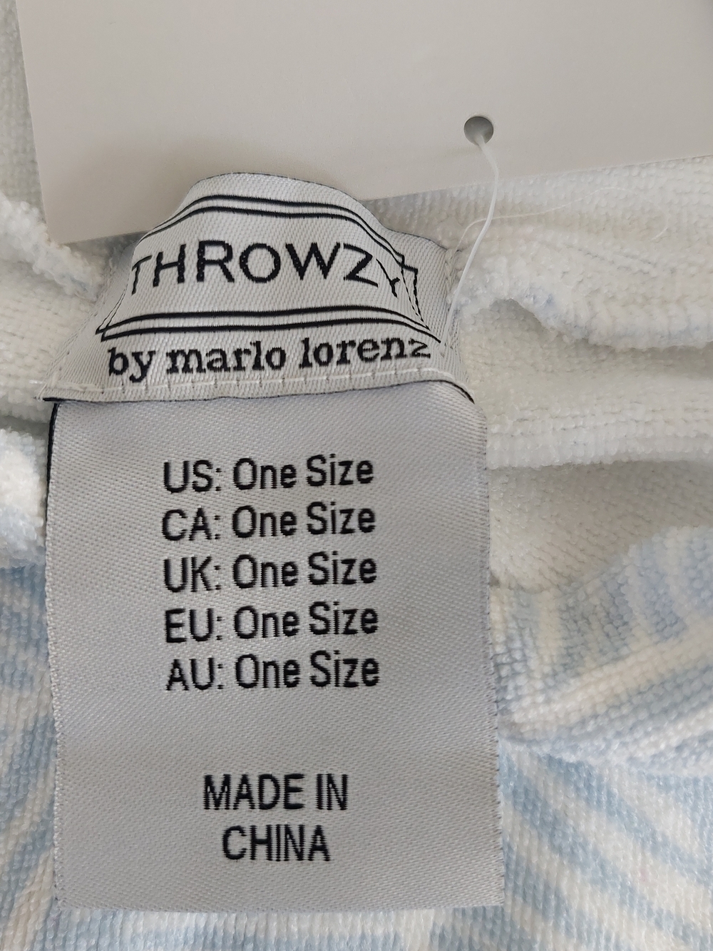 NWT Marlo Lorenz Throwzy Hooded Beach Poncho Coverup Leaf Print | OS Men Women - Picture 5 of 6